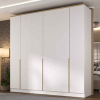 Guarda Roupa Logan 6 Portas 100% MDF 1006.009 Branco/Olmo - Mambel Móveis