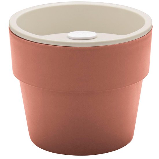 Vaso Auto Irrigável M Horta Vasos Para Plantas Tempero Flores VS280TCF Terracota