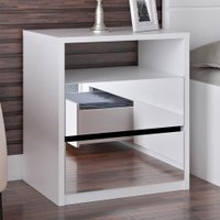 Mesa de Cabeceira 2 Gavetas Espelhada 807E - Foscarini