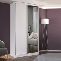 Guarda-Roupa Solteiro 2 Portas De Correr Com 1 espelho 8800E1 - Foscarini