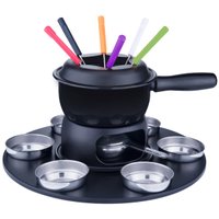 Conjunto 17 Peças Aparelho Para Fazer Fondue Gourmet Br 1249116 Preto