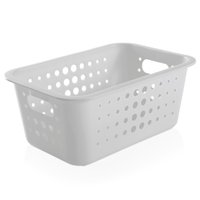 Caixa Organizadora Plástico 5l Casa Organize Cesto Closet CO430BCF Branco
