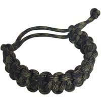 Pulseira Paracord 550lb Bracelete Tático 2,5m Corda De Sobrevivência Camo e Oliva ATC903PTEOL Preto