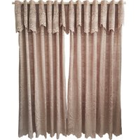 Cortina de Renda Clássica 300cm x 180cm Bandô 40cm Sala iral Desert Interlar 7892774416360 Marrom