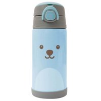 Garrafa Térmica Parede Dupla de Aço idável com Canudo Buba Gumy 400ml 11412109 Azul
