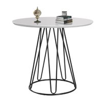 Mesa de Jantar Rubi 1,00 m Base Preta Bisart Decor