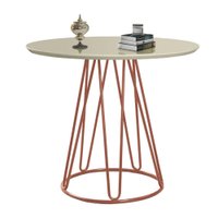 Mesa de Jantar Rubi 1,00 m Base Cobre Bisart Decor