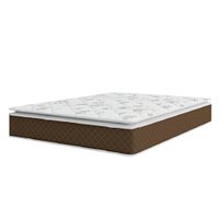 Colchão Casal Molas Ensacadas Pillow Top Martino 138x188x25cm Marrom/Branco Umaflex - Suporta até 120kg por Pessoa