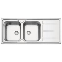 Cuba de Sobrepor Marea 2C 34 Plus Tramontina em Aço Inox Acetinado 116 x 50 cm