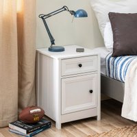 Mesa de Cabeceira Ditália 1Gv 1Pt com divisor DM-114 Branco
