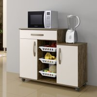 Armário Cozinha com Fruteira Teresina Arte Móveis Ipê/Off