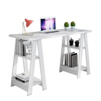 Escrivaninha Estilo Cavalete Vigor 4 Prateleiras JCM Branco