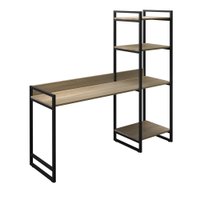 Escrivaninha Industrial Torre MD160 Mais Decor Siena/Preto