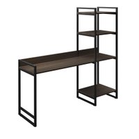Escrivaninha Industrial Torre MD160 Mais Decor Mocaccino/Preto