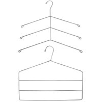 Conjunto 5 Cabides Para Camisetas E 5 Cabides Para Calças Com 3 Seções Passerini