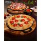 Assadeira Forma de Pizza em Ferro Fundido 30cm com Alças Laterais Panela Mineira Preta