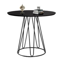 Mesa de Jantar Rubi 1,00 m Base Preta Bisart Decor Preto