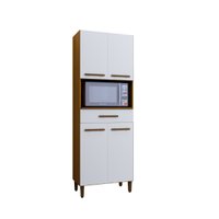 Paneleiro 4 Portas 1 Gaveta Alfa Arte Móveis Freijó/Branco