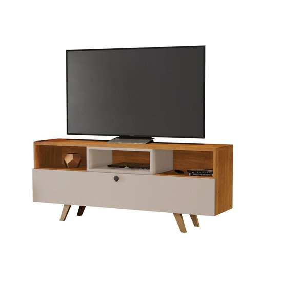 Rack Avanço TV até 49 Polegadas JCM Móveis Cinamomo/Off