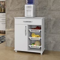Armário Cozinha com Fruteira Goiânia Branco Arte Móveis