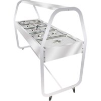 Carro Buffet com 10 Cubas Quentes Termo Cromada EA10TC Venâncio