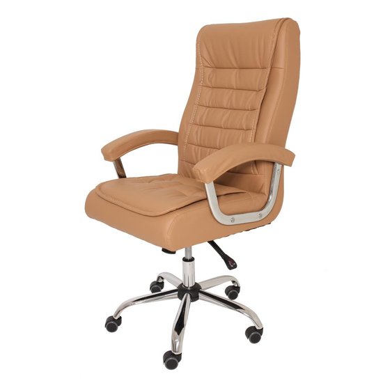 Kit 2 Cadeiras De Escritório Big Presidente Pillow Top Caramelo
