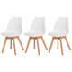 Kit 3 Cadeiras Leda Saarinen Design Branca