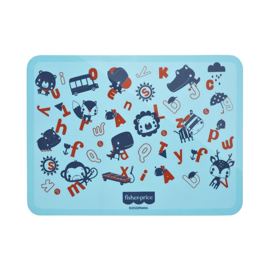 Lugar Americano de Silicone, Estampado, BB1195 Yummy! Fisher-Price Azul