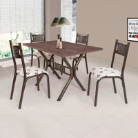 Conjunto de Mesa com 4 Cadeiras Ciplafe Poeme
