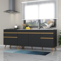 Kit com 2 Balcões de Cozinha 150cm e 70cm Veneza Multimóveis V2073