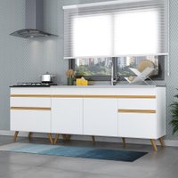 Kit com 2 Balcões de Cozinha 150cm e 70cm Veneza Multimóveis V2073