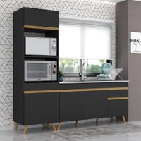 Armário de Cozinha Compacta 212cm Veneza Multimóveis V2078