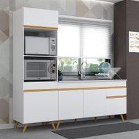 Armário de Cozinha Compacta 212cm Veneza Multimóveis V2078