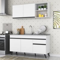 Armário de Cozinha Compacta 150cm Veneza Multimóveis V2079