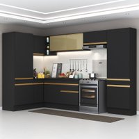 Armário de Cozinha Completa de Canto com Rodapé Veneza Multimóveis V2090