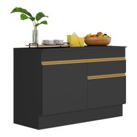 Balcão Cozinha 120cm com Rodapé 2 Portas 1 Gaveta Veneza Multimóveis V2117