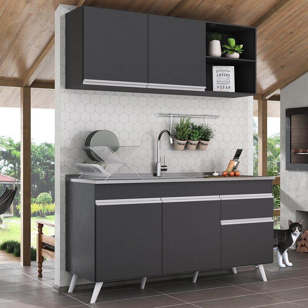 Armário de Cozinha Compacta 150cm Veneza Multimóveis V2142