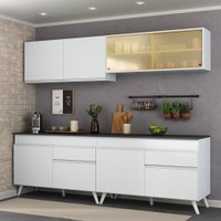 Armário de Cozinha Compacta 240cm Veneza Multimóveis V3696