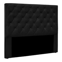 Cabeceira Queen 1,60m Toledo Suede Preto - Pallazio
