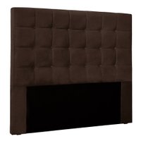 Cabeceira King 1,95m Santiago Suede Marrom - Pallazio