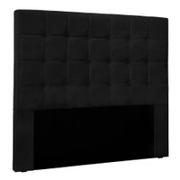 Cabeceira Casal 1,40m Santiago Suede Preto - Pallazio