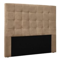 Cabeceira King 1,95m Santiago Suede Bege - Pallazio