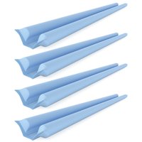 4 Rolinho Veda Porta 100cm Impermeável Ajustáveis em Couro Comfort Door Azul Claro