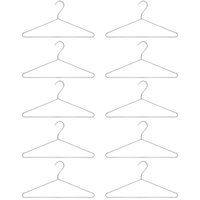 Conjunto 10 Cabides de Roupas Cromados Cabides para Guarda Roupas e Closets