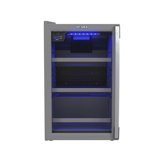 Cervejeira 82L Blue Light Cinza Porta Invertida - Venax