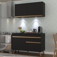 Armário de Cozinha Compacta 120cm com Leds Veneza Up Multimóveis V2012