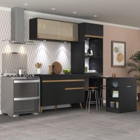 Armário de Cozinha Compacta 182cm com Leds Veneza Up Multimóveis V2025