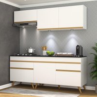 Armário de Cozinha Compacta 190cm com Leds Veneza Up Multimóveis V2030