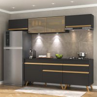 Armário de Cozinha Completa 260cm com Leds Veneza Up Multimóveis V2033