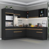Armário de Cozinha Completa de Canto com Rodapé Veneza Multimóveis V2080